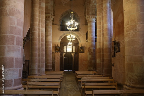 Eglise Sainte Fauste, église romane, village de Bozouls, département de l'Aveyron, France photo