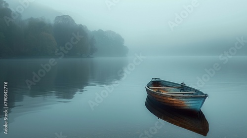 Misty Serenity on the Water, generative ai