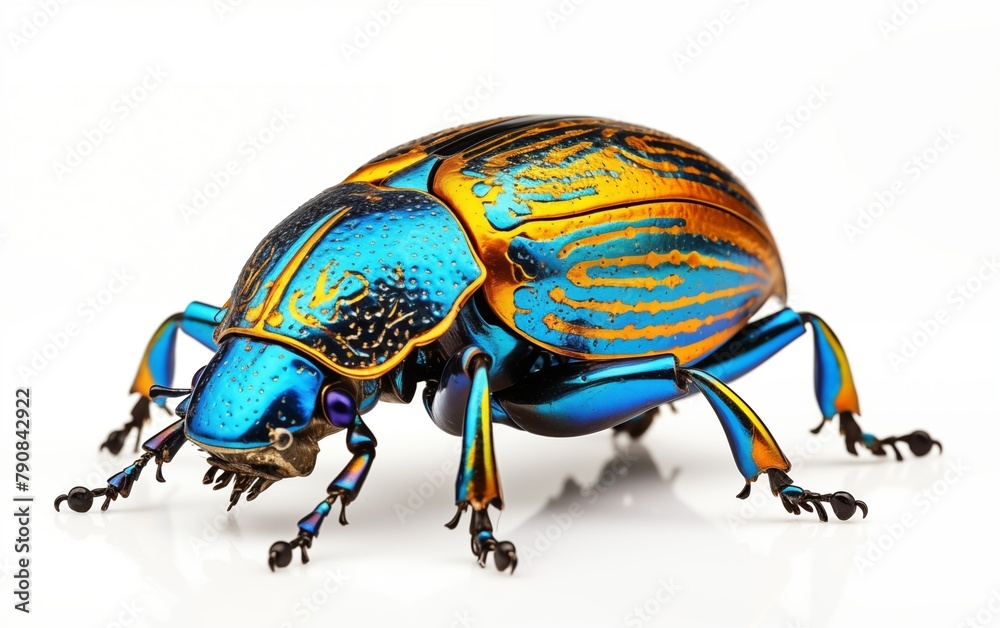 Illustration of a Scarab Beetle on a White Background Illustration of a Scarab Beetle on a White Background