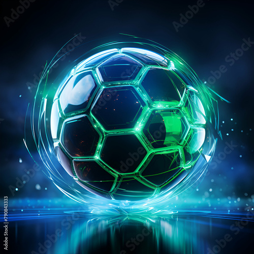 Mysthischer Fußball, made by AI © Anja K