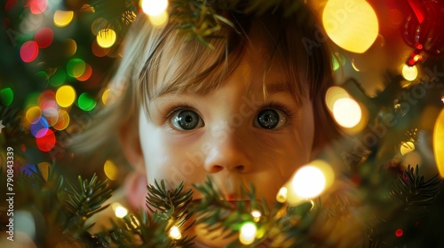 A child s first Christmas, wonder in their eyes, new traditions beginning  72 photo