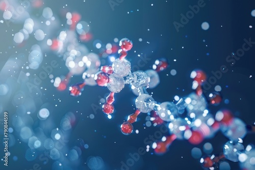 Glucagon Peptide Molecule: Exploring the Chemical Structure of a Protein Hormone in Biotechnology and Biochemistry photo