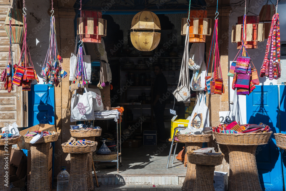Fishing port and Essaouira town, Morocco, Arabic culture, ancient city Fishing port and Essaouira town, Morocco, Arabic culture, ancient city