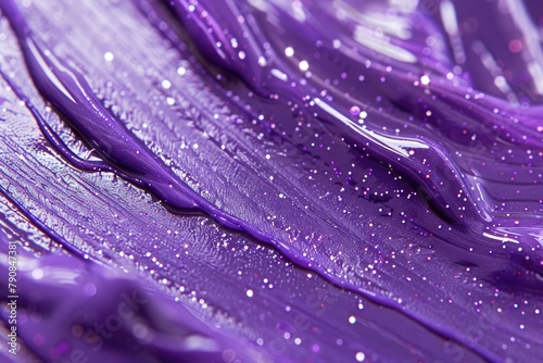 Purple Wave: A Macro View of Nail Polish Texture for Cosmetic Design Backgrounds photo