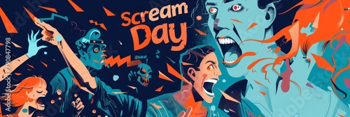 illustration with text to commemorate Scream Day photo