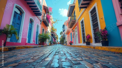 Charming Streets of Old San Juan, generative ai