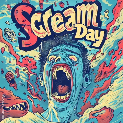 illustration with text to commemorate Scream Day