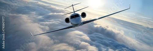 Travel in Style: Charter a Private Jet for Your Next Flight - Luxury Air Travel with Top-of-the-Line Aircraft of a private jet in flight