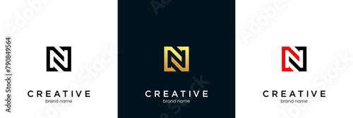 Letter N logo icon design template elements