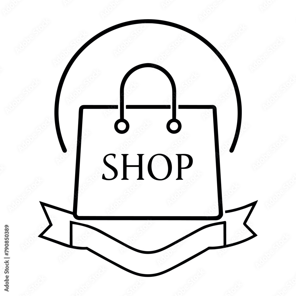 Shopping logo vector art illustration, a Shop logo, market logo Shopping logo vector art illustration, a Shop logo, market logo