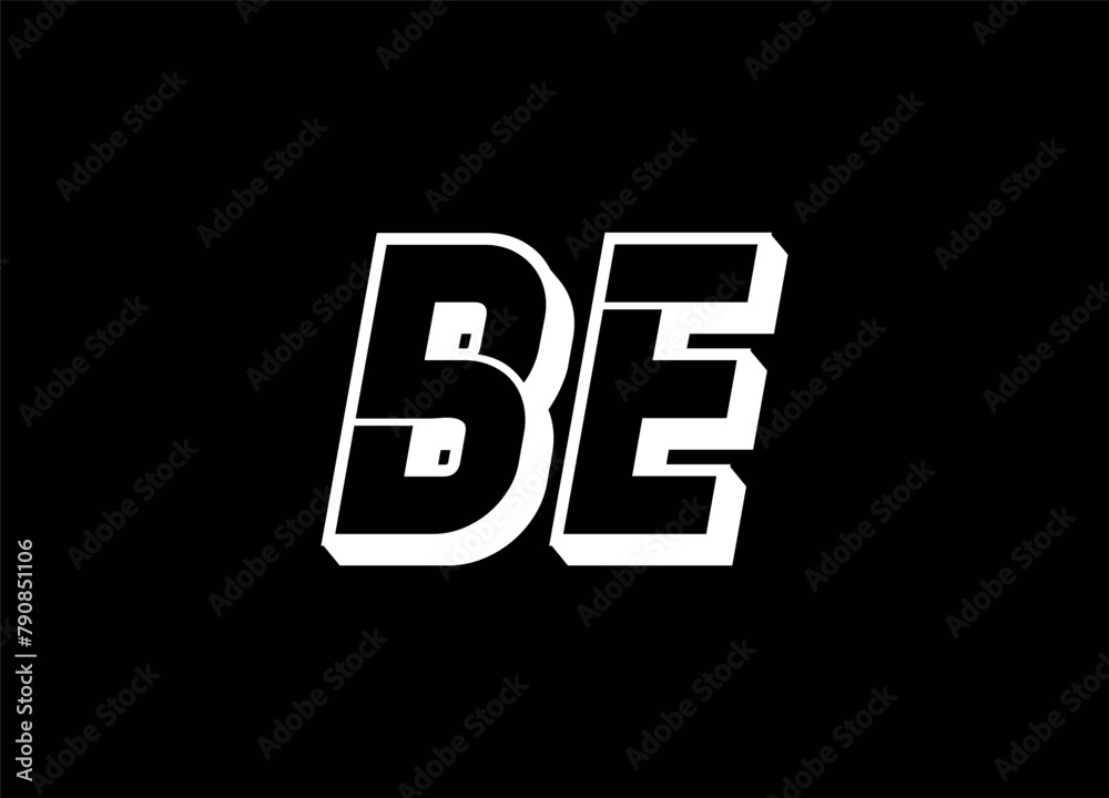 BE letter logo and monogram logo design