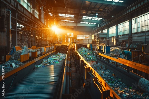 Advanced Recycling Facility with Conveyor Belts