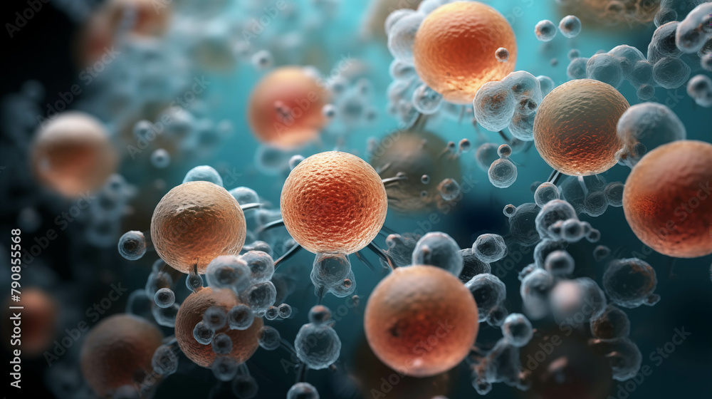Close-up zoom image of fungal pathogens. Close-up zoom image of fungal pathogens.