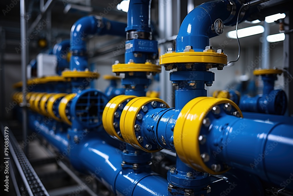 Valves and pipelines in oil refinery Valves and pipelines in oil refinery