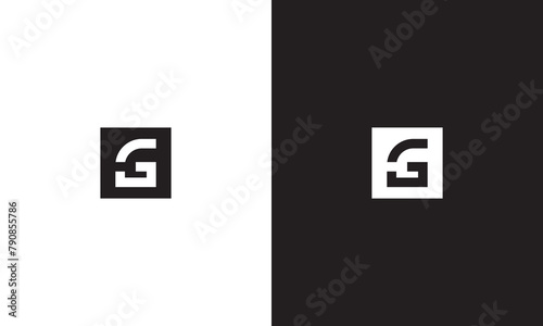 Letter G logo, monogram unique, black and white, Modern premium elegant logo business company, Vector minimalist