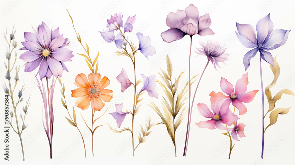 Various collection drawings on white background. Various collection drawings on white background.