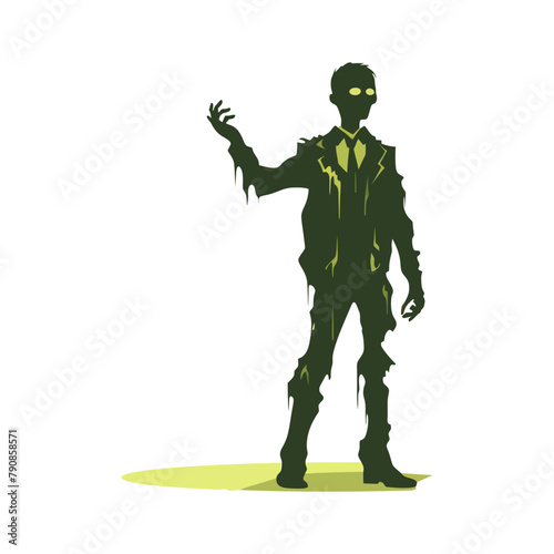 Zombie standing. Vector illustration