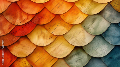 Seamless wood pattern background in colorful tones. Wooden wavy texture prepared for wall design. Copy paste area 