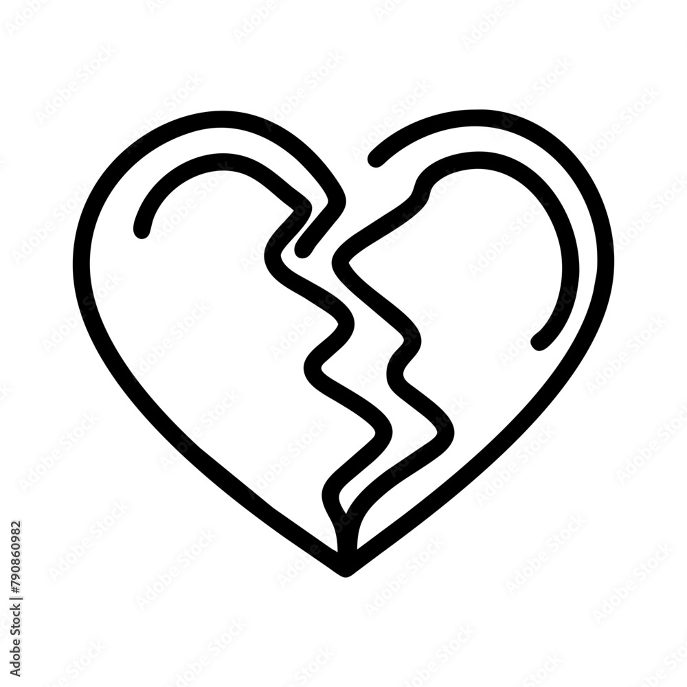 broken heart love as simple single icon logo outline vector illustration , transparent background broken heart love as simple single icon logo outline vector illustration , transparent background