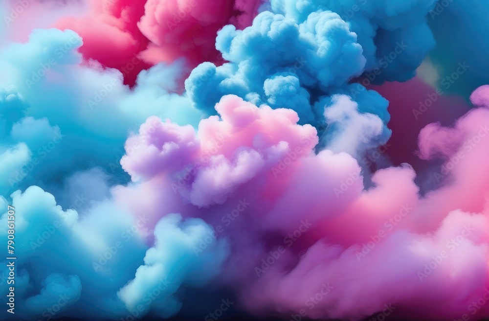 Colored pastel smoke on a dark background.