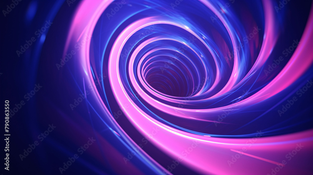 Obraz premium Abstract blue swirl technology background, abstract graphic poster PPT background
