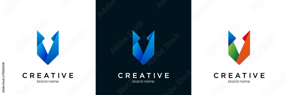 Alphabet letter V logo icon design Alphabet letter V logo icon design
