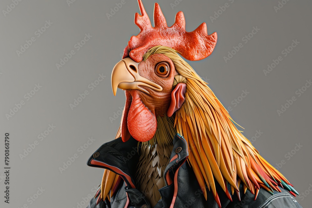 fashionable a rooster