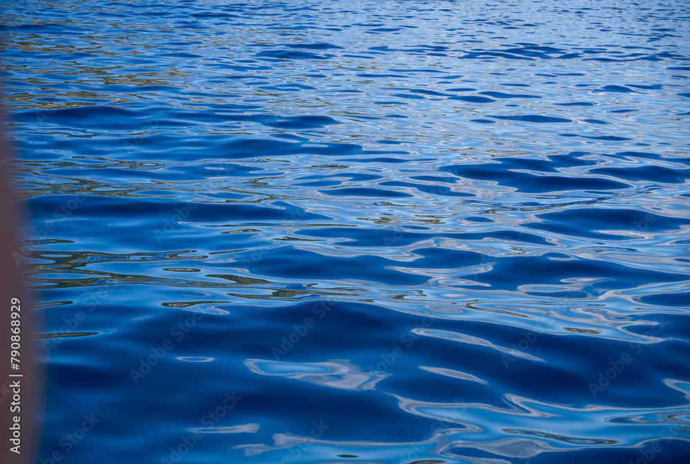 Abstract water background, beautiful transparent clear blue sea, Mediterranean sea, wonderful nature, summer vacation concept