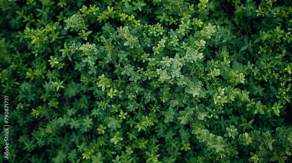 Lush greenery from above, a vibrant backdrop of nature's intricate textures