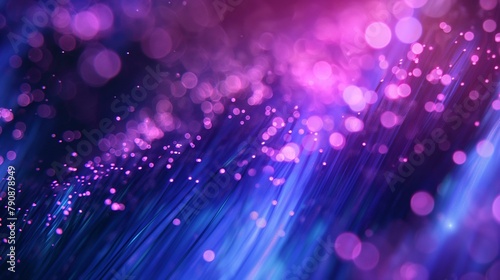 Stunning Close-Up Macro Shot Capturing Ethereal Light Bokeh and Fiber Optics