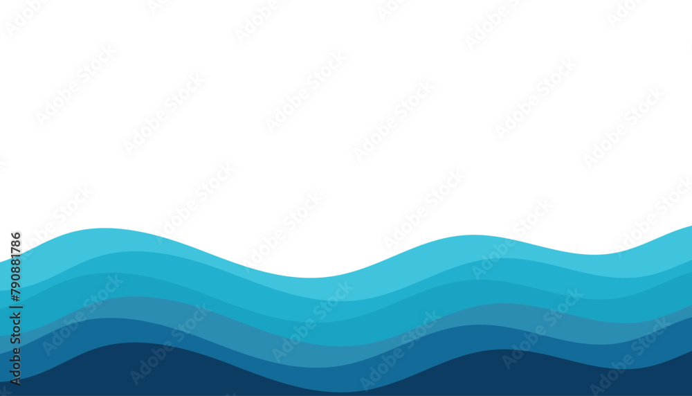 Sea waves layer vector background illustration. Sea beach vector illustration. Sea waves layer vector background illustration. Sea beach vector illustration.