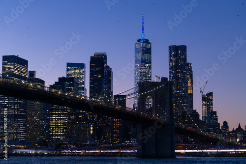 New york city night architecture and street photography