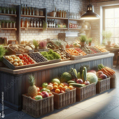 fruits and vegetables at the market