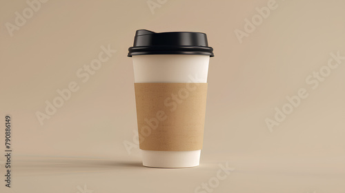 Take away the plastic coffee cup mockup template 