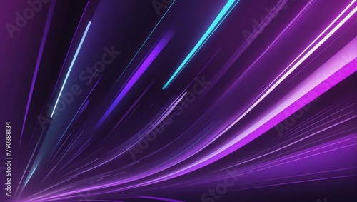 Futuristic vibes, Explore a new color scheme for the abstract speed movement pattern with glowing blurred lines in bold purple gradients. photo