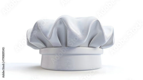 Crisp and Clean 3D Chef's Hat Icon Representing Culinary Arts and Gastronomy
