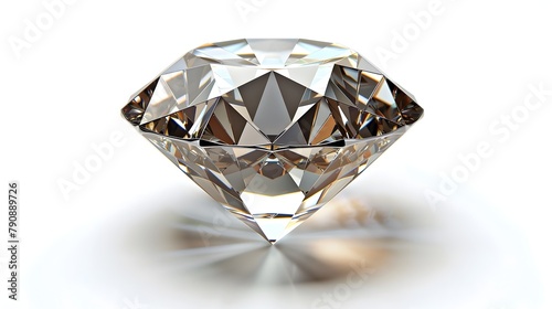 Resplendent 3D Diamond Icon Representing Luxury Wealth and Commitment