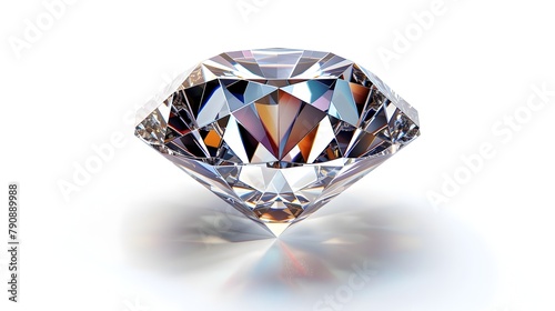 Sparkling 3D Diamond Icon Reflecting Luxury and Commitment