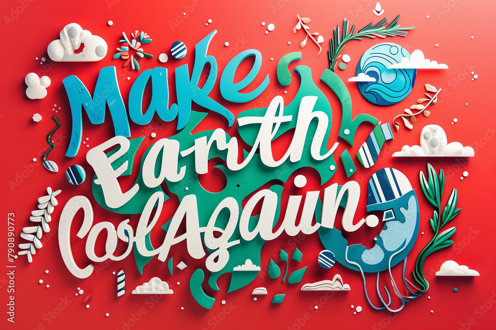 Art Advocacy: 'Make Earth Cool Again' in Bold 3D Typography