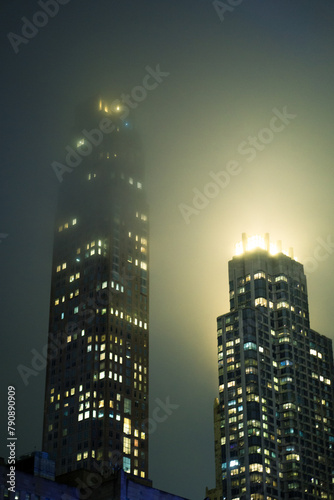 New York City rainy night architecture and street photography