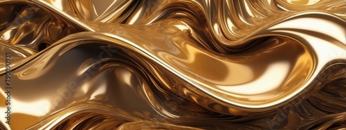 Gleaming Gold, 3D Rendered Abstract Illustrations Forming Lustrous Backgrounds.