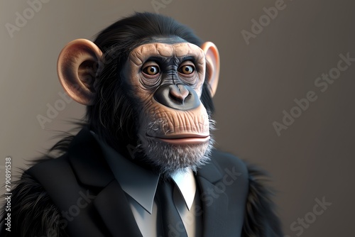 fashionable of a monkey 3D © CrispCut Studio