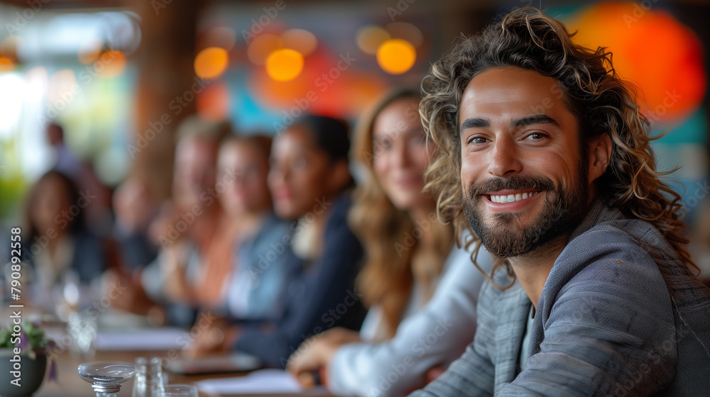 Young people at business meeting