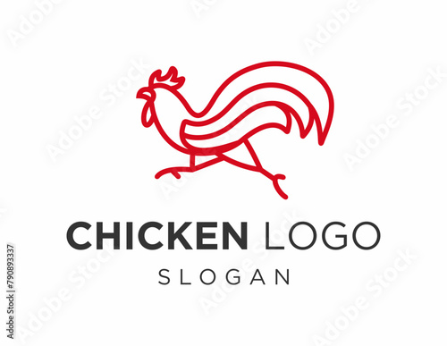 The logo design is about Chicken and was created using the Corel Draw 2018 application with a white background.