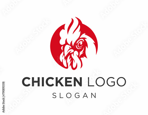 The logo design is about Chicken and was created using the Corel Draw 2018 application with a white background.
