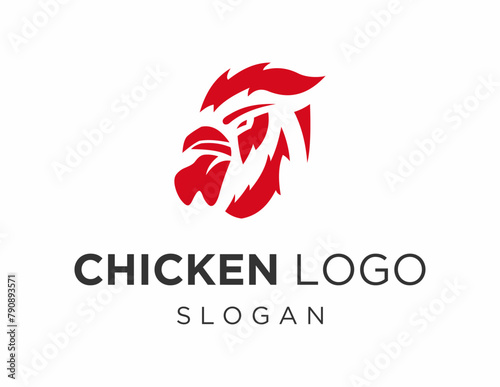 The logo design is about Chicken and was created using the Corel Draw 2018 application with a white background.