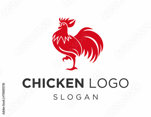 The logo design is about Chicken and was created using the Corel Draw 2018 application with a white background.