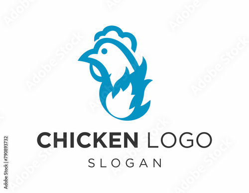 The logo design is about Chicken and was created using the Corel Draw 2018 application with a white background.