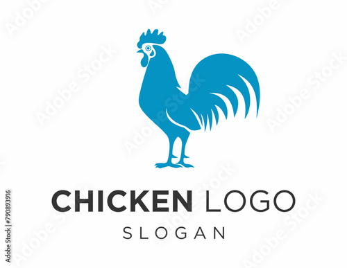 The logo design is about Chicken and was created using the Corel Draw 2018 application with a white background.