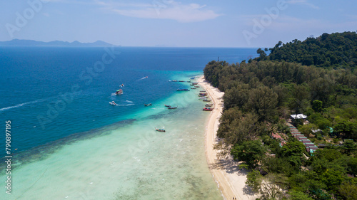 Aerial view of Koh Kradan  Trang Thailand.The untouched natural beauty of the beach 
